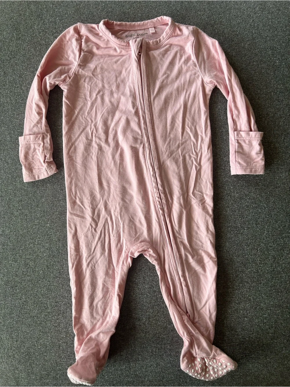 Angel Dear Light Pink Footed One-Piece Zipper Sleeper